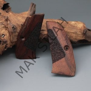 Cz 75 B Sport Cz Pütürlü Motif Ceviz Ahşap Silah Kabze