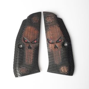 Cz Shadow 2 Compact İnce Kuru Kafa Kırmızı Göz Ceviz Ahşap Silah Kabze