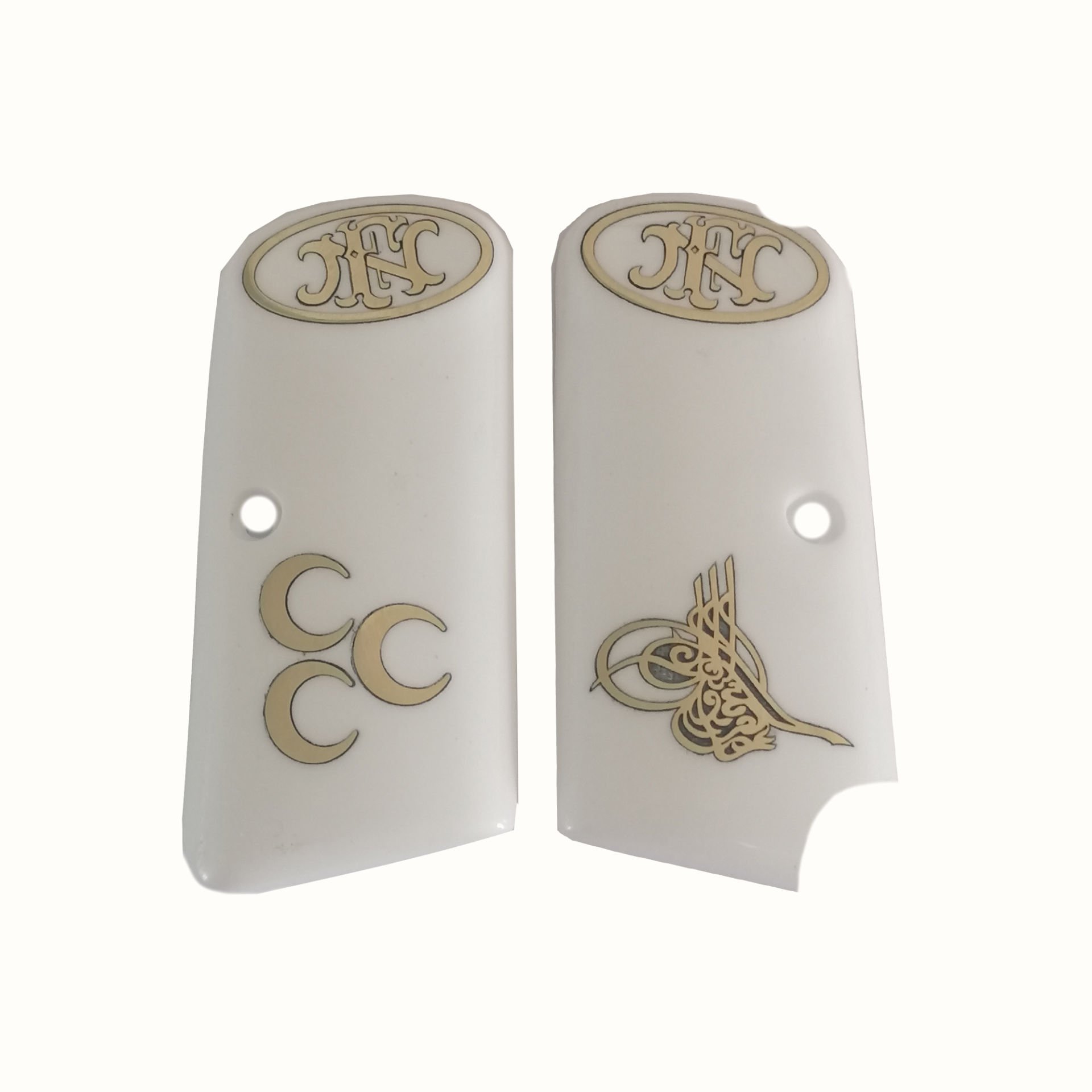 Fn 1903 Beyaz Akrilik Sarı Metal