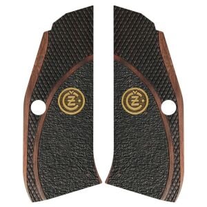 Cz Shadow 2 Compackt Cift Desen Sari Metal Logolu Ceviz Ahşap Silah Kabze