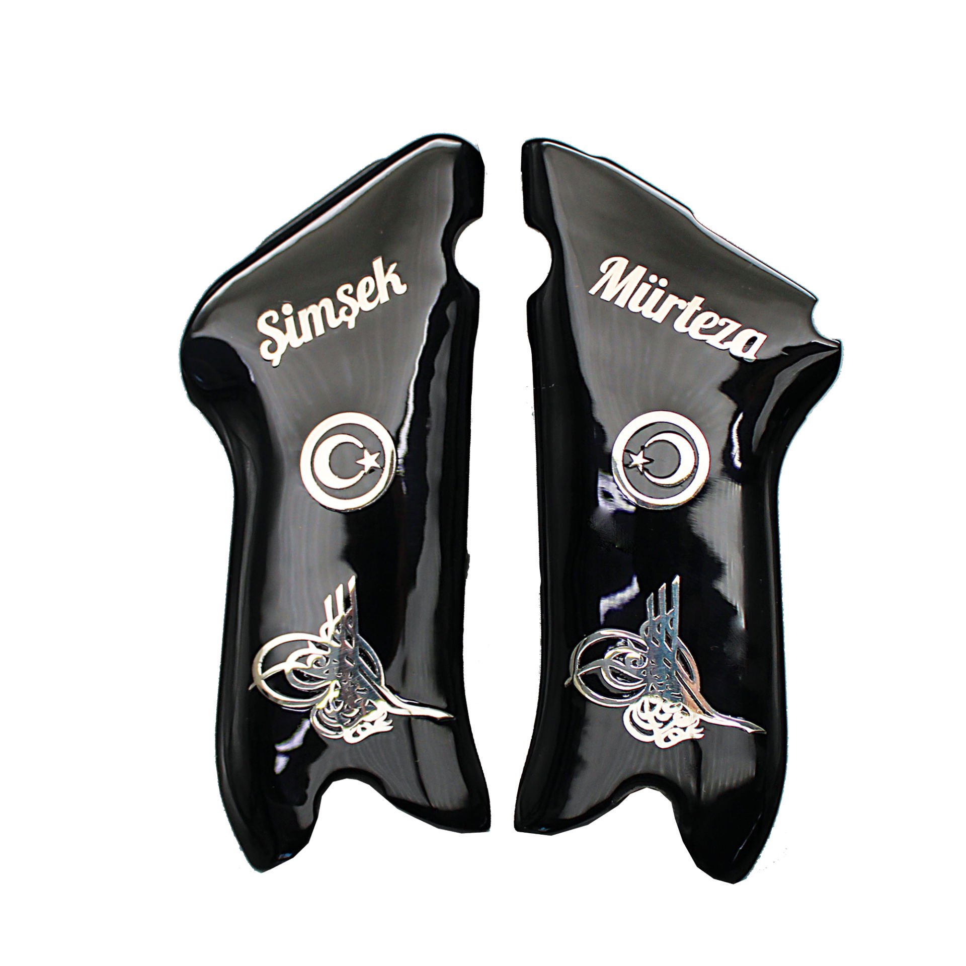 Luger P08 Beyaz Metal