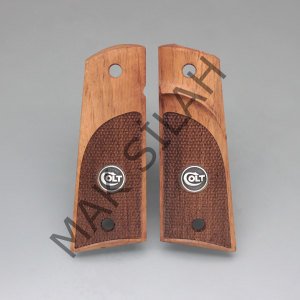 Colt 1911 Beyaz Metal Colt Arma Balık Pulu Ceviz Ahşap Silah Kabze