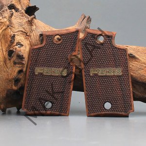 Sig Sauer P 938 Sari Metal Motif Ceviz Ahşap Silah Kabze