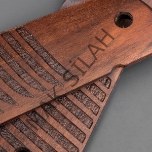 Colt 1911 Çizgili Motif Ceviz Ahşap Silah Kabze