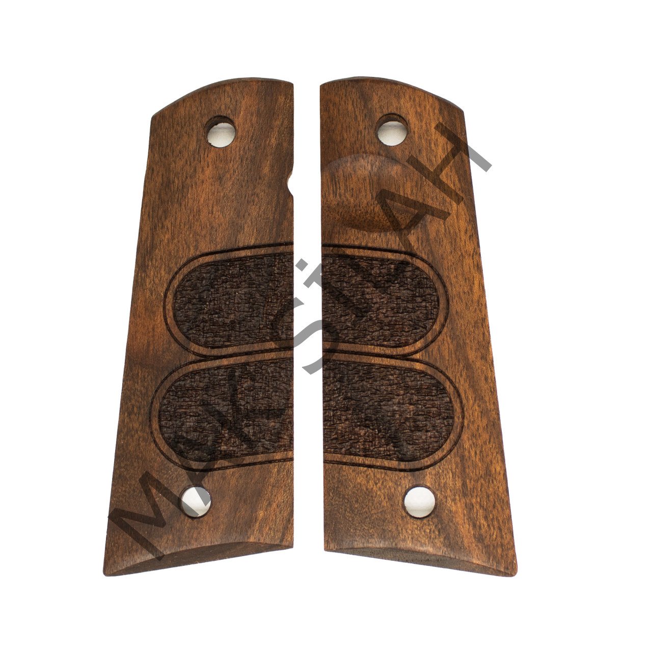 Colt 1911 Parmak İzi Motif Ceviz Ahşap Silah Kabze