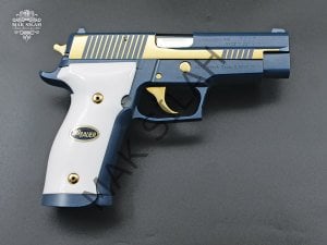 Sig Sauer P226 // Sig Blue Modifiye,Kuyruk,Nalça,Şarjör Kapağı,Parçalar Sarı Titanyum