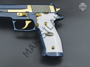 Sig Sauer P226 // Sig Blue Modifiye,Kuyruk,Nalça,Şarjör Kapağı,Parçalar Sarı Titanyum