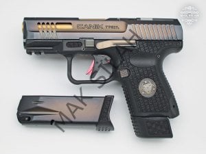 Canik TP9 Sub Elite // Özel Tasarım Modifiye,Eskitme Füme Titanyum,Polimer Desen