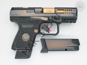 Canik TP9 Sub Elite // Özel Tasarım Modifiye,Eskitme Füme Titanyum,Polimer Desen