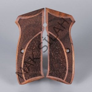 Cz 75 B 85 B Çift Motif Kesik Ceviz Ahşap Silah Kabze