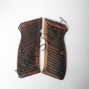 Cz 75 B 85 B Çizgili Motif Ceviz Ahşap Silah Kabze