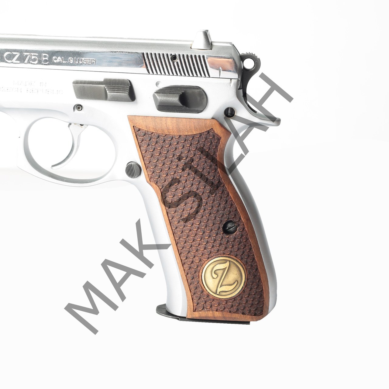 Cz 75 B 85 B Sarı Metal Cz Arma Balık Pulu Ceviz Ahşap Silah Kabze