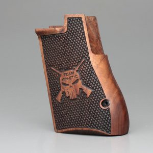 Desert Eagle Kuru Kafa Baklava Motif Ceviz Ahşap Silah Kabze