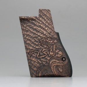Desert Eagle Yılan Motif Ceviz Ahşap Silah Kabze