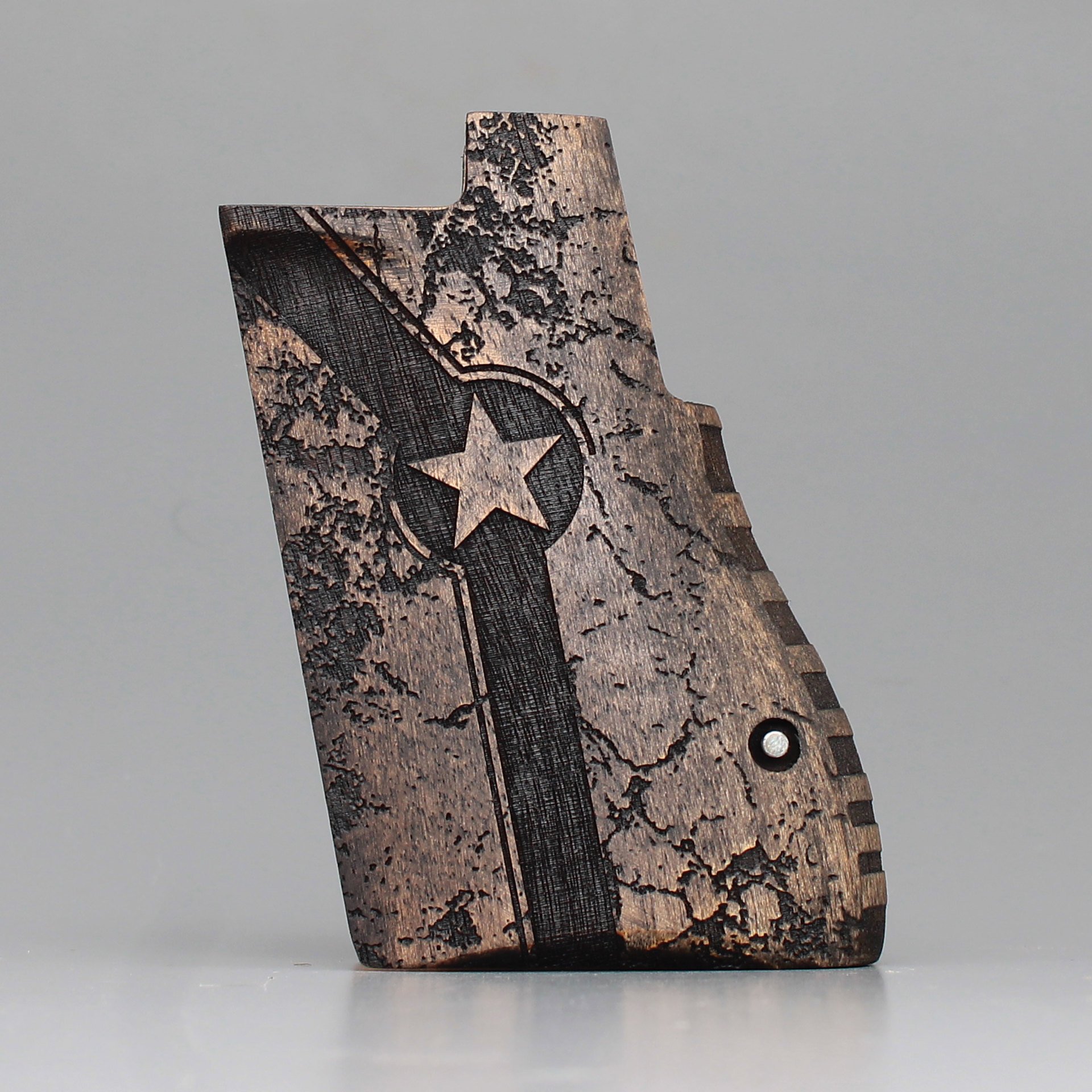 Desert Eagle Yıldız Motif Ceviz Ahşap Silah Kabze