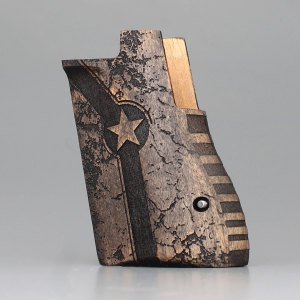 Desert Eagle Yıldız Motif Ceviz Ahşap Silah Kabze