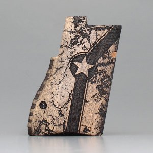 Desert Eagle Yıldız Motif Ceviz Ahşap Silah Kabze