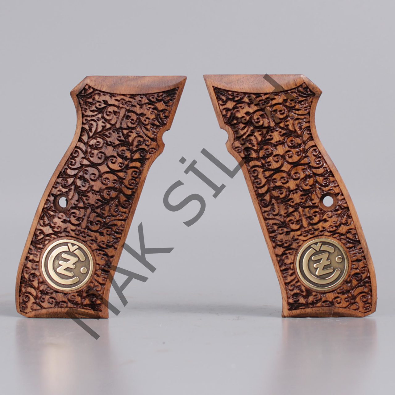 Cz 75 B Sarı Metal Cz Arma Yaprak Motif Silah Kabzesi