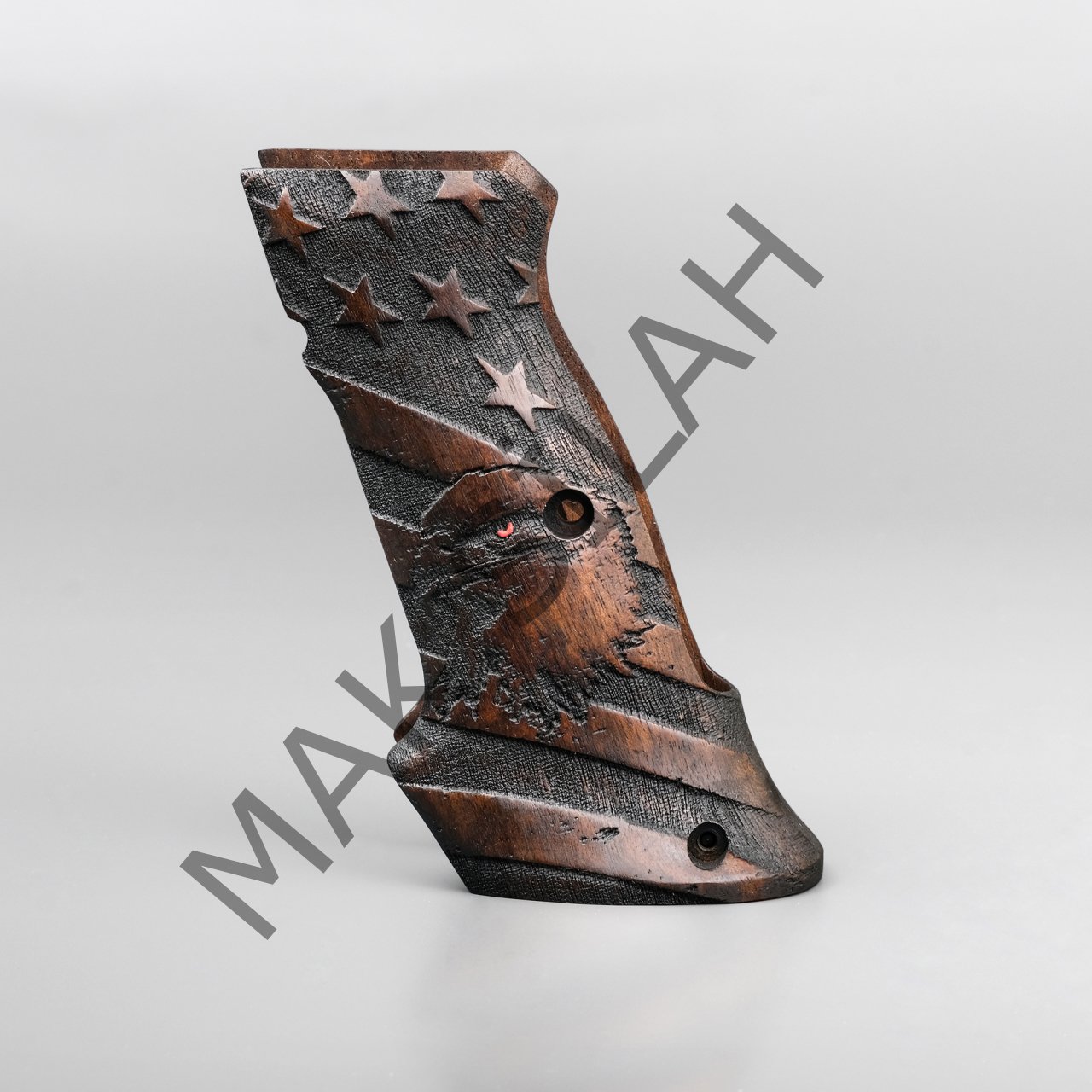 Cz 75 B Atış Yıldız Kartal Kırmızı Göz Ceviz Ahşap Silah Kabze