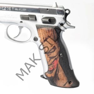 Cz 75 B Atış Joker Kırmızı Ağız Ceviz Ahşap Silah Kabze