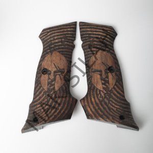 Cz 75 B Atış Gladyatör Parmak İzi Motif Ceviz Ahşap Silah Kabze