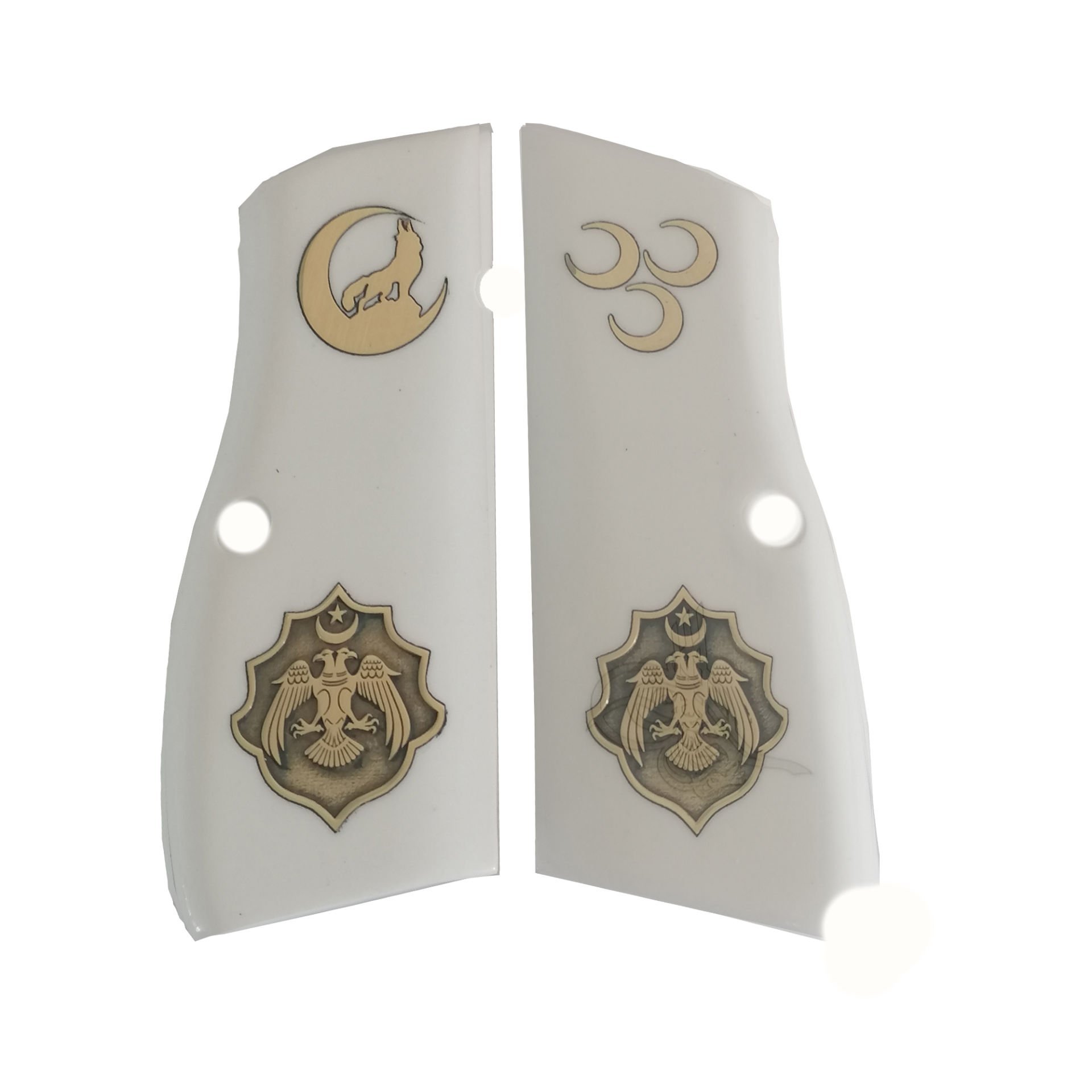 Browning Hp Halkalı Beyaz Akrilik Sarı Metal