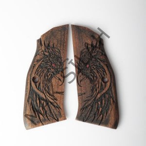 Cz Shadow 2 Anka Motif Ceviz Ahşap Silah Kabze
