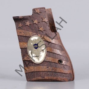 Desert Eagle Sarı Metal Kartal USA Mineli Ceviz Ahşap Silah Kabze