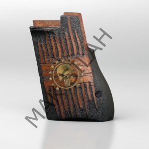 Desert Eagle Sarı Metal Kuru Kafa Ceviz Ahşap Silah Kabze