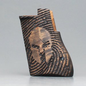Desert Eagle Gladyatör Parmak İzi Motif Ceviz Ahşap Silah Kabze