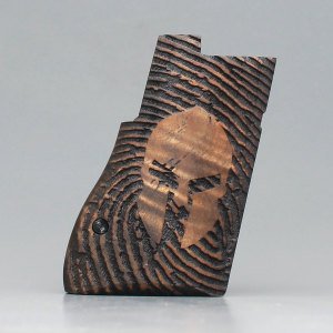 Desert Eagle Gladyatör Parmak İzi Motif Ceviz Ahşap Silah Kabze