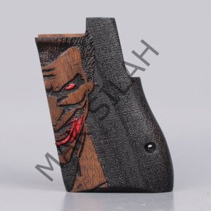 Desert Eagle Joker Kırmızı Göz Ağız Ceviz Ahşap Silah Kabze