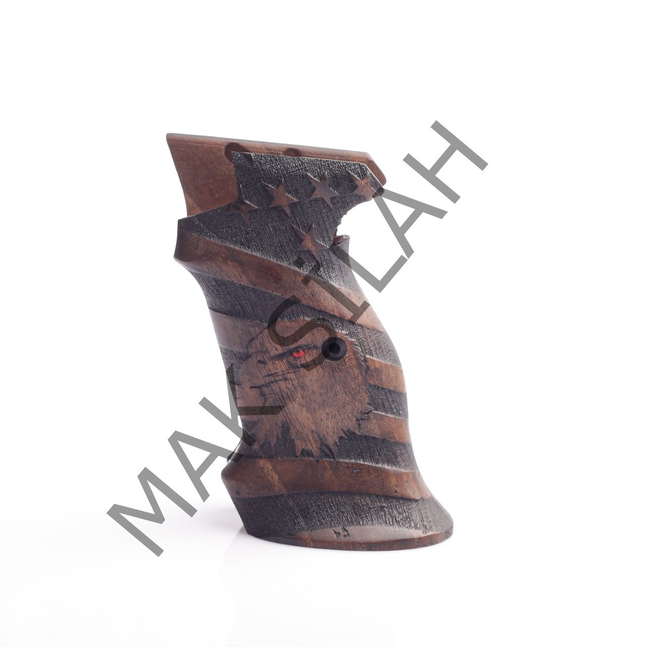 Sig P 210 Halkasız Klasik Kartal Ceviz Ahşap Silah Kabze