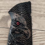 Browning Hp Kulaklı Kartal Göz Kırmızı Ceviz Ahşap Silah Kabze