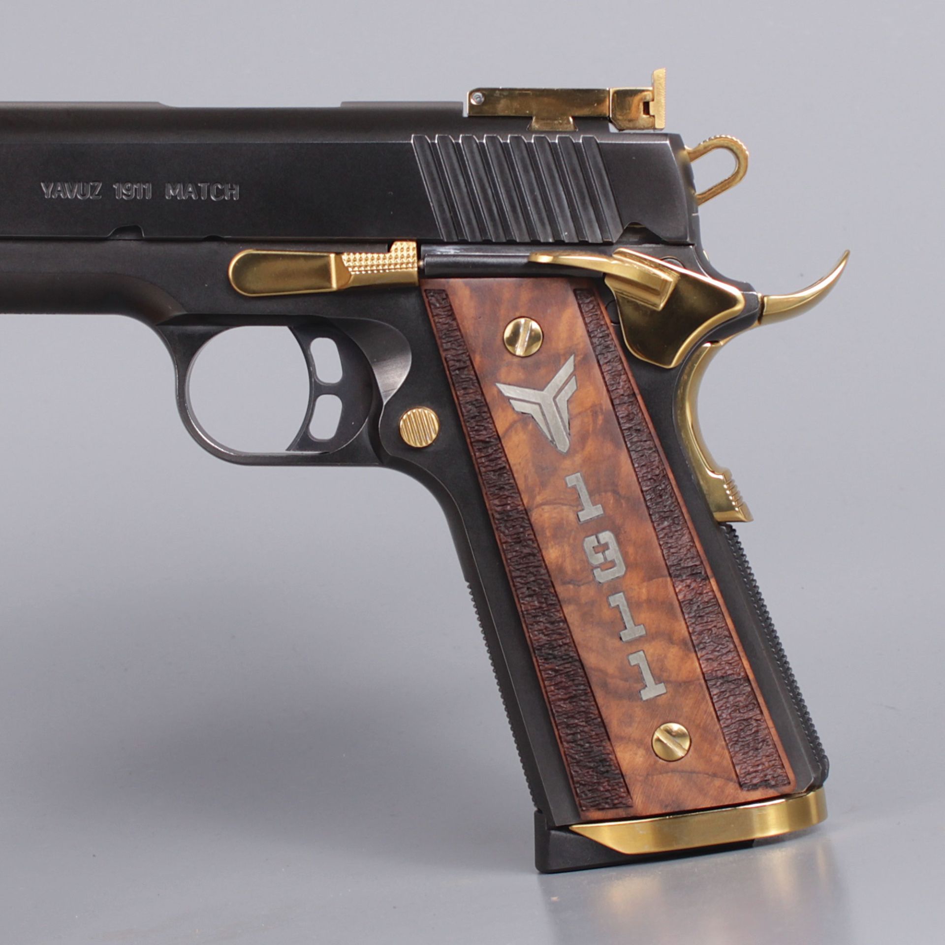 Yavuz 1911 Beyaz Metal Kurt 1911 Orange Ceviz Ahşap Silah Kabze