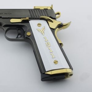 Yavuz 1911 Sarı Metal Kurt 1911 Beyaz Akrilik Silah Kabze