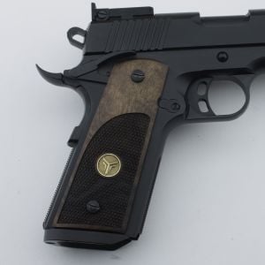 Yavuz 1911 Sarı Metal Kurt Brown Ceviz Ahşap Silah Kabze