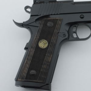 Yavuz 1911 Sarı Metal Kurt Damla Motif Ceviz Ahşap Silah Kabze