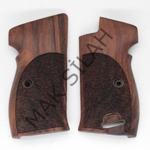 Sig P 210 Ortapedik Halkalı Tarama Motif Ceviz Ahşap Silah Kabze