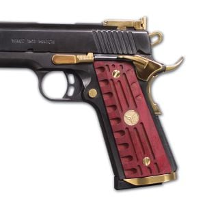 Yavuz 1911 Sarı Metal Kurt Red Oluk Motif Ceviz Ahşap Silah Kabze