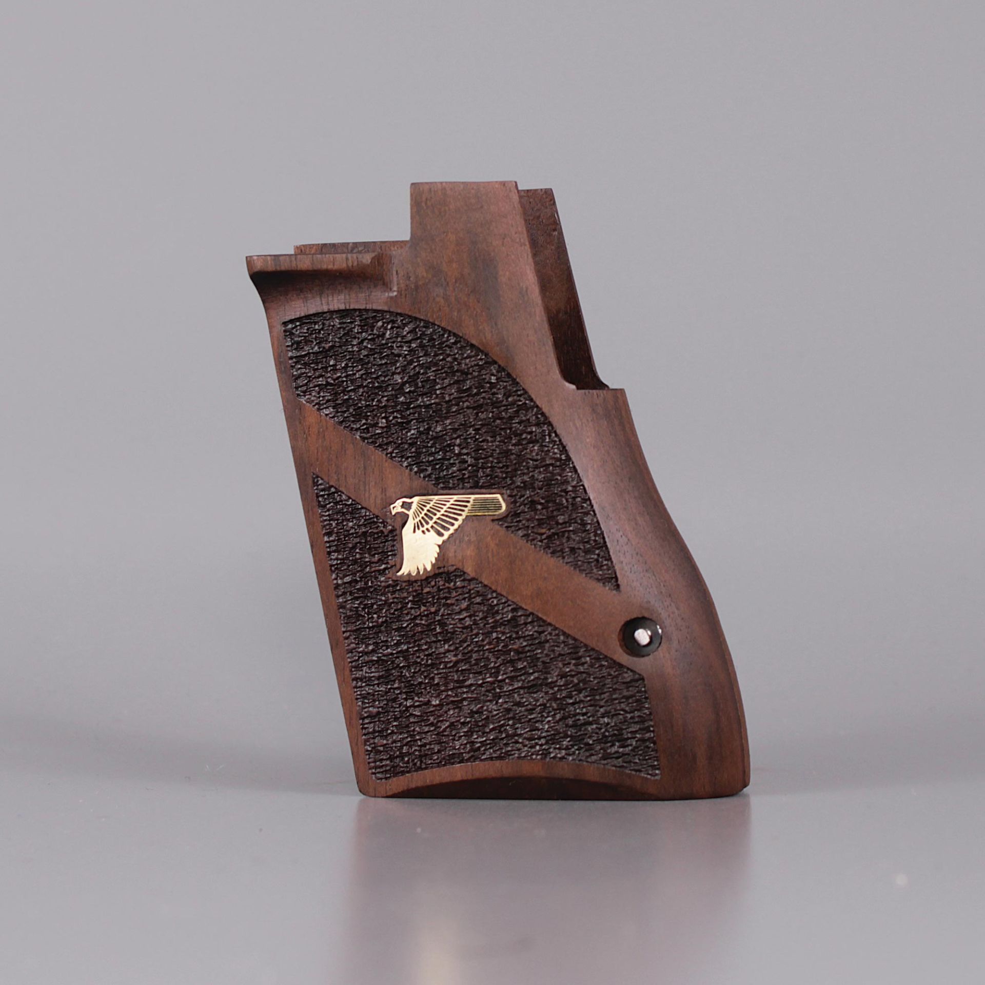 Desert Eagle Sarı Metal Kartal Pütürlü Ceviz Ahşap Silah Kabze