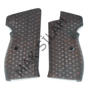 Sig P 210 Ortapedik Halkasız Haç Motif Ceviz Ahşap Silah Kabze