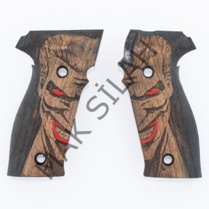 Sig Sauer P 226 Joker Kırmızı Ağız Ceviz Ahşap Silah Kabze