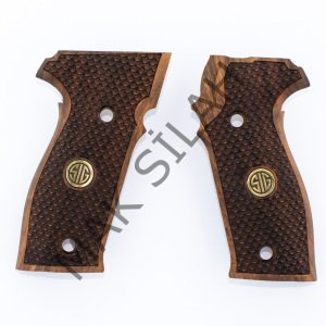 Sig Sauer P 226 Sarı Metal Arma Sig Balık Pulu Ceviz Ahşap Silah Kabze