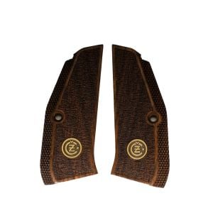 Cz Shadow 2 İnce Sarı Metal Cz Tarama Motif Ceviz Ahşap Silah Kabze
