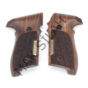Sig Sauer P 228 P 229 Sarı Metal Arma Sig Pütürlü Ceviz Ahşap Silah Kabze