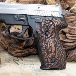 Sig Sauer P 229 Kurt Kırmızı Göz Diş Ceviz Ahşap Silah Kabze