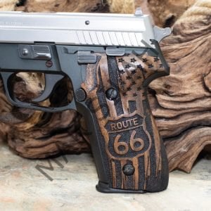Sig Sauer P 228 P 229 Route 66 Ceviz Ahşap Silah Kabze