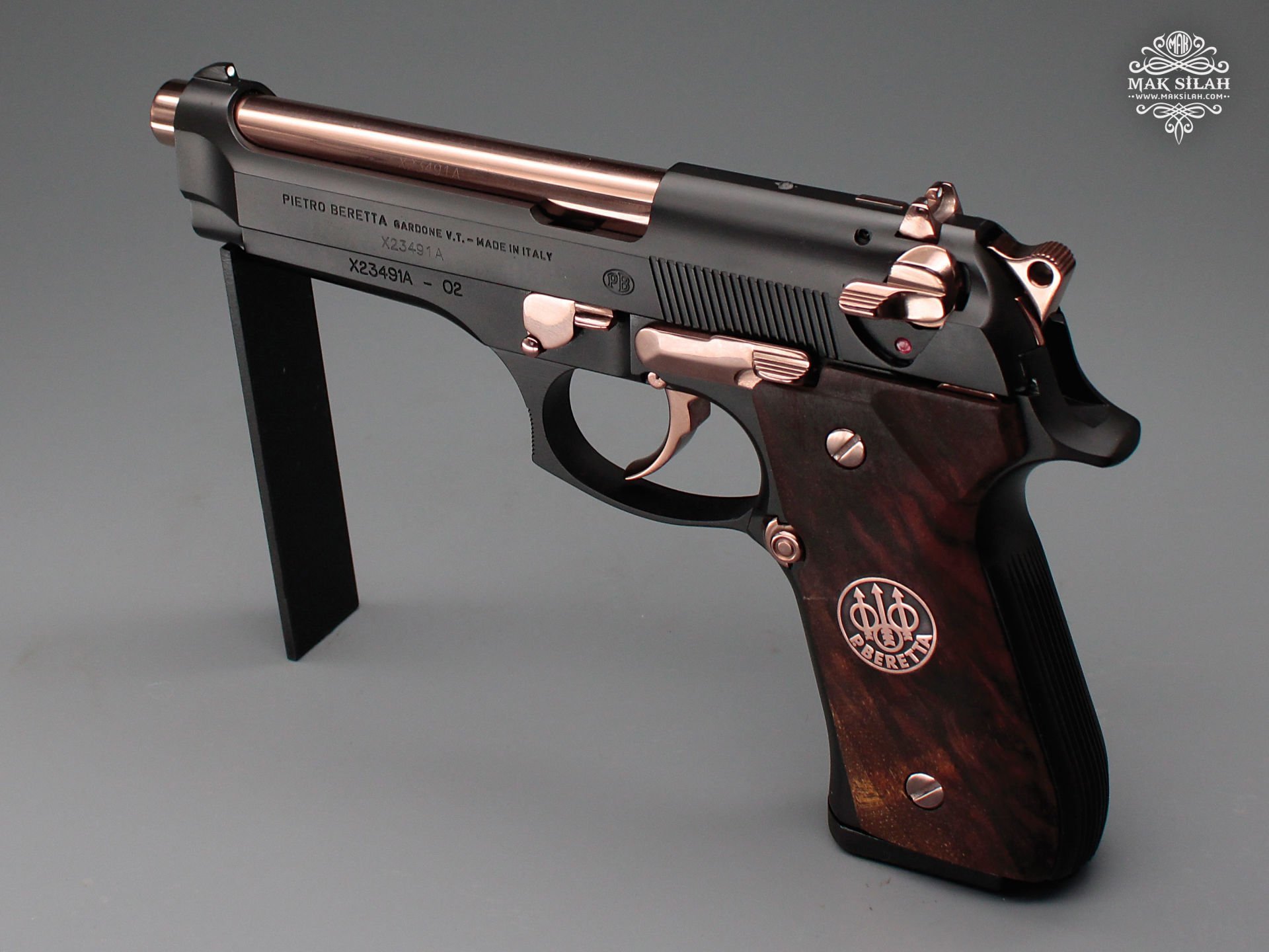Beretta 92FS // Siyah Krom,Parlak Rose Kaplama Parçalar
