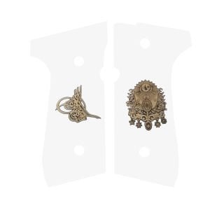 92 FS Beyaz Akrilik Sarı Metal